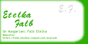 etelka falb business card